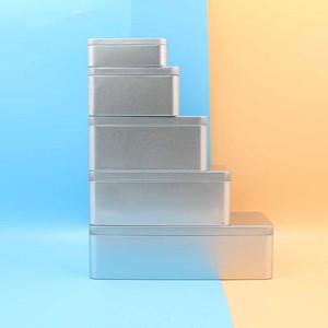 <span class=keywords><strong>Scatola</strong></span> Piccola Rettangolare in <span class=keywords><strong>Latta</strong></span> Argentata per Confezionamento Tè e Uova All'ingrosso Piccole Scatole in Metallo Senza Stampa per Alimenti e Regali - Product Image 5