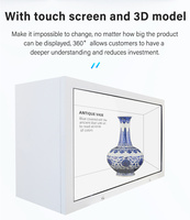 Android 3D LCD vidéo publicitaire écran transparent affichage 10 15 86 pouces tactile boîte transparente affichage numérique affichage