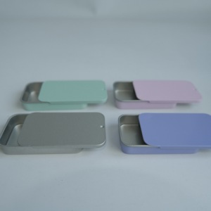 CX Customized Colorful Pull-push Candy <strong>Containers</strong> Empty Storage Pot Cream <strong>Tin</strong> Cans Tinplate Metal <strong>Small</strong> <strong>Square</strong> Iron <strong>Tin</strong> Box - Product Image 3