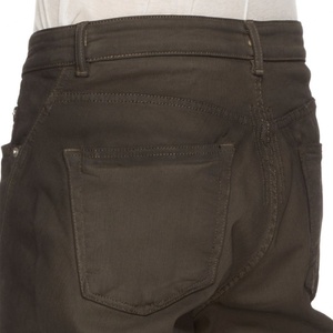 Jean droit taille mi-haute 5 poches délavé léger en denim indigo extensible pour homme - Product Image 6