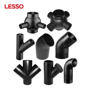 Sistema de drenaje de peso ligero LESSO tubo resistencia a la corrosión plástico negro HDPE tubo 3 pulgadas 110 140mm