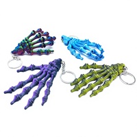 Nuevo Llavero de Mano de Esqueleto Impreso en 3D, Articulado y Móvil, Material PLA, Ideal para Decoración de Modelos y Accesorios para Colgar en Bolsos