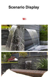 Piscine Cascade Fontaine Lumière <span class=keywords><strong>Jardin</strong></span> En Acier Inoxydable Cascade Fontaine pour Piscine Spa Étang - Product Image 5