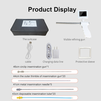 Appareil d'insémination vétérinaire portable à IA visuelle pour chiens de berger - Caméra HD, rechargeable, avec sonde de 46 cm