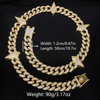 Chaîne à maillons de 12 mm pour homme, style Hip-Hop haut de gamme, avec panthère noire plaquée or, en alliage de zinc et strass, idéale pour les fêtes
