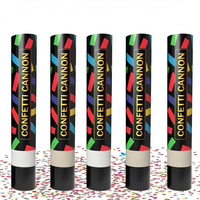 Canon à Confettis Biodégradables en Papier XPJBKC, Grand Ensemble de 5 Lanceurs de Confettis Multicolores pour Mariages, Baby Showers et Fêtes
