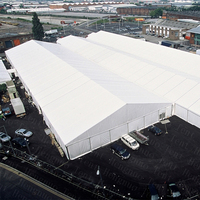 Tente de réception commerciale en aluminium transparent, imperméable, avec structure en alliage blanc et bâche en PVC, pour mariages et événements extérieurs