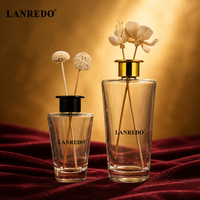 Bouteille en verre vide de luxe personnalisée 100ml 200ml 500ml, diffuseur cylindrique conique inversé avec bouchon et logo