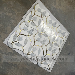 Meistverkauftes Marmor-Blumenmuster Wasserstrahl-Mosaik Wand- und Bodenfliesen - Product Image 5