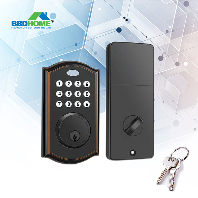BBDHOME Smart Lock Classical Deadbolt Economical Safety Door Automatic Security Touch-Screen Keypad Password Lock