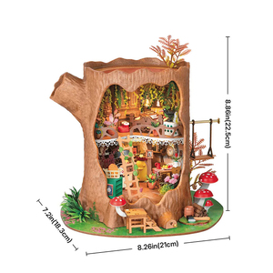 Robotime Rolife DIY Puzzles Kit Juguetes hechos a mano DG179 Fairytale Tree House 3D <span class=keywords><strong>Casa</strong></span> en miniatura <span class=keywords><strong>de</strong></span> madera - Product Image 2