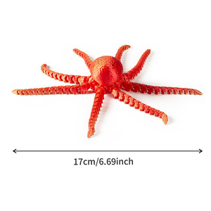 Figurine articulée pieuvre 3D imprimée, phosphorescente, jouet, figurine d'action 3D, cadeau artisanal pour enfants, jouets en gros - Product Image 3