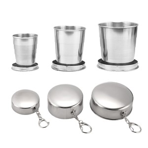 Gobelet pliable télescopique en acier inoxydable pour le <span class=keywords><strong>camping</strong></span>, les voyages et les activités de plein <span class=keywords><strong>air</strong></span> - Product Image 1
