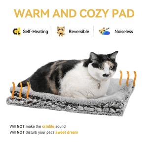 Gran oferta, autocalentable cama para gatos, lavable, antideslizante, autocalentamiento perrera para mascotas con almohadilla para pequeños y medianos para gatos, perros - Product Image 4