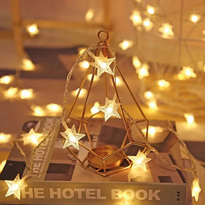 Warm <strong>White</strong> LED <strong>Moon</strong> Star Lamp String Fairy Curtain Light for Outdoor Window Christmas Party Celebrations Twinkle Ramadan - Product Image 1