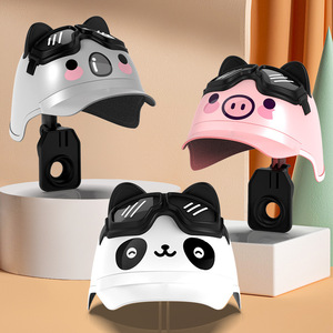 Cute Pig Helmet Phone Holder Plastic Sunshade For Electric Bike Bicycle Navigation Mount Front Placement - Product Image 2