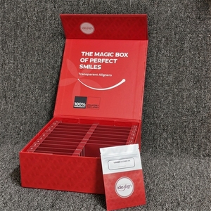 Boîte en carton rigide magnétique personnalisée pour aligneurs dentaires transparents, étui pour aligneurs dentaires, boîtes d'emballage pour aligneurs dentaires avec séparateurs - Product Image 3