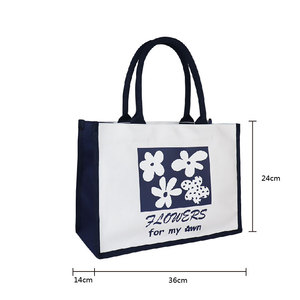 Gray Structured Canvas Tote – High Quality <b>Heavy</b> Duty Floral Pattern <b>Bag</b>, Minimalist Design for Everyday Use - Product Image 2