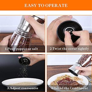 Nouveaux Gadgets de Cuisine Design : Moulin à Sel et à Poivre en Plastique, Broyeur à Épices Portable, Mini Moulin Manuel Réglable pour Sel et Poivre - Product Image 3
