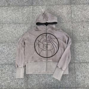 Custom Retro Sun Faded Acid Washed Zip up Hoodies de alta calidad 450GSM Heavyweight Distressed Mens Hoodies - Product Image 2