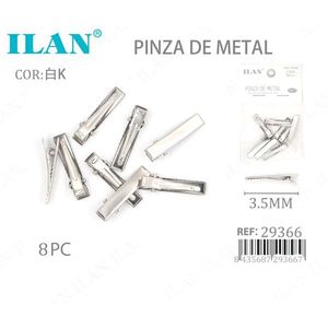 Iln Mollette in metallo da 3,5 mm, 8 pezzi, per fermagli per indumenti - Product Image 1