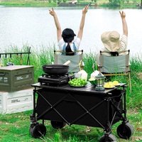 Chariot de courses pliable en acier inoxydable portable pour le camping et les courses en plein air