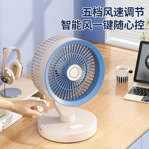 Desktop Fan With Led Light Usb Powered Small Desk Fan For Office Room Home Use - Product Image 3