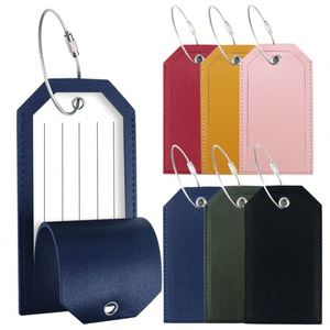 Étiquette de bagage en cuir PU personnalisée avec logo créatif, design de protection de la vie privée, accessoire pour sac à dos et valise d'aéroport - Product Image 6