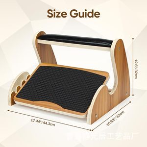 Pédale d'équilibre en bois transfrontalière, repose-pieds de bureau, pédale oscillante réglable pour fitness et étirements - Product Image 5