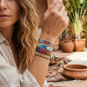 Bracelets en perles de rocaille Resoul Boho, faits main, tissés, avec perles Miyuki, œil porte-bonheur, étoile, empilables, pour femmes, bijoux cadeaux - Product Image 3