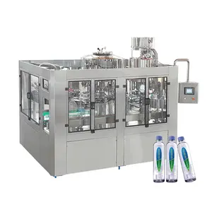 10000 Bottles/Hour 24 Nozzles Automatic 3 in 1 Rotary Type Mineral Pure Drinking Water Rinsing Filling Capping Machine