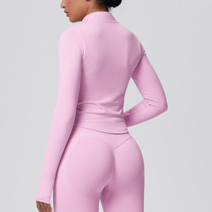 Ropa Clásica de Pilates para Mujer, Top Deportivo de Manga Larga con Cierre, Sudadera, Chaquetas de Yoga para Gimnasio - Product Image 4