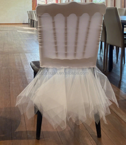 Coprisedia in <span class=keywords><strong>Tulle</strong></span> Elasticizzato per Banchetti, Coprisedia con Gonna per Matrimoni e Feste - Product Image 2