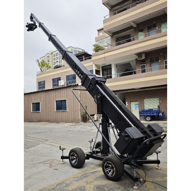 10 Meters Telescopic Camera Crane with 3 Axis Gyro-Stabilized Head