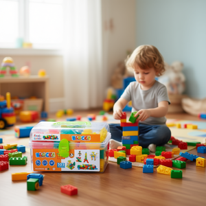 210 Piece Construction <b>Blocks</b> Toy Set for Creative Building Activities - Product Image 3