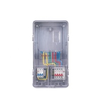 Boîtier de distribution monophasé non prépayé Kangge en plastique PC/ABS transparent, certifié ISO, pour usage extérieur/intérieur, haute performance