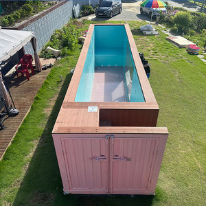 Contenedor familiar Piscina 20 pies 40 pies 10mm Pared de vidrio grueso Equipo de piscina de acrílico para la venta - Product Image 3