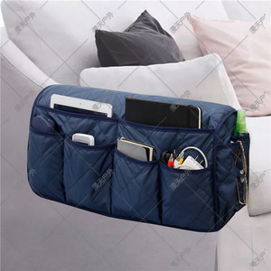 Bolsa de almacenamiento para reposabrazos de sofá, organizador rectangular de algodón acolchado para el hogar, para CD, libros, revistas - Product Image 1