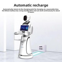 Автономный робот-официант для доставки еды: гуманоидный робот с автоматической подзарядкой для отелей и ресторанов