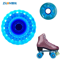 Fabrication OEM ODM sur mesure de roues de skateboard en PU de 58 mm * 32 mm avec éclairage LED à induction électromagnétique