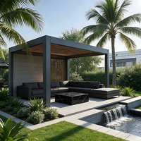 Pergola motorisée en aluminium Jiake, auvent de jardin imperméable, pavillon bioclimatique à lames orientables, revêtement poudré