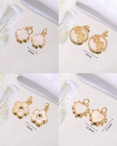 Bracelets, colliers, ornements, pendentifs et breloques DIY en forme de papillon en coquille blanche plaquée or 18 carats, style mode, faits à la main, pour cadeau - Product Image 3