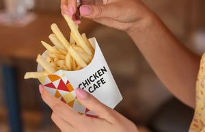 Boîtes <span class=keywords><strong>d</strong></span>'emballage de fast-food pour snacks conception personnalisée OEM en usine emballage jetable de frites boîte à lunch à emporter - Product Image 3