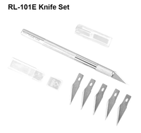 RELIFE Ensemble de couteaux à découper RL-101E 6 en 1 pour carte mère BGA de téléphone IC Chip Disque dur PCB Circuit imprimé Réparation Lame mince