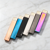 Briquet à flamme nue gonflable BD324-1 au design moderne, personnalisé, avec roue à grattage longue en métal, vente en gros