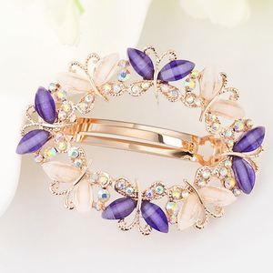 Pinza de Pelo Coreana con Cristales de Colores, Diseño de Flor de Primavera, Accesorio para el Cabello con Pedrería, Mariposa y Formas Geométricas - Product Image 1