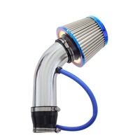 Filtre à air sport universel à haut débit, filtre à air conique de course, filtre à air sport en acier inoxydable bleu, personnalisable