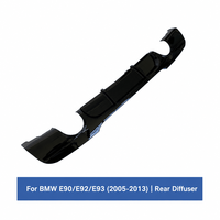 Diffuseur de pare-chocs arrière style MP, lèvre de pare-chocs noir brillant aspect fibre de carbone, séparateur arrière pour BMW Série 3 E90 E92 E93 2005-2013