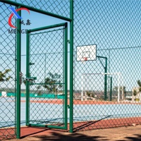 Malla de Alambre Galvanizado al por Mayor y Cercas de Alambre Recubiertas de PVC para Canchas de Baloncesto y Fútbol