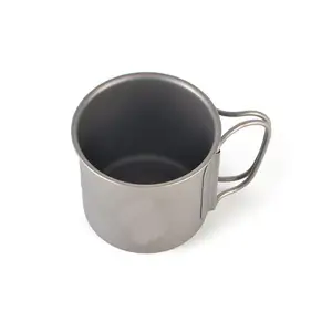 Хит продаж, Экологически чистая титановая кофейная чашка из нержавеющей стали, кофейная кружка для кемпинга, многоразовая чашка